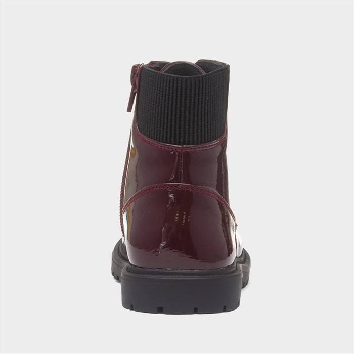 Emma Girls Berry Lace Up Ankle Boot