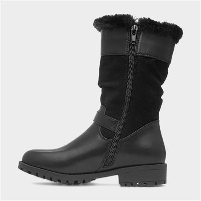 Candice Girls Black Zip Up Boot