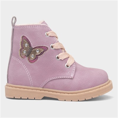Elvira Girls Lilac Ankle Boot
