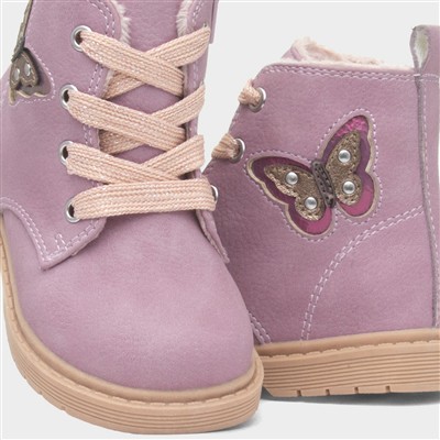 Elvira Girls Lilac Ankle Boot