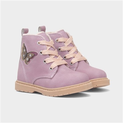 Elvira Girls Lilac Ankle Boot