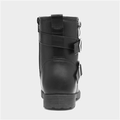 Charm Girls Black Ankle Boot