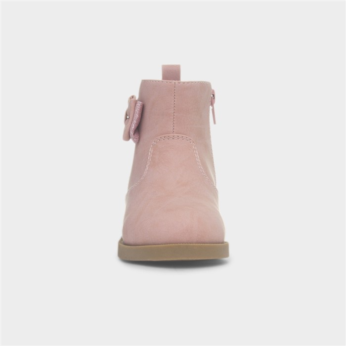 Candela Girls Pink Bow Ankle Boot