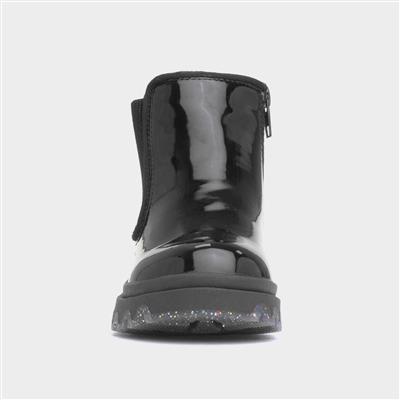 Ella Girls Black Leopard Print Boot