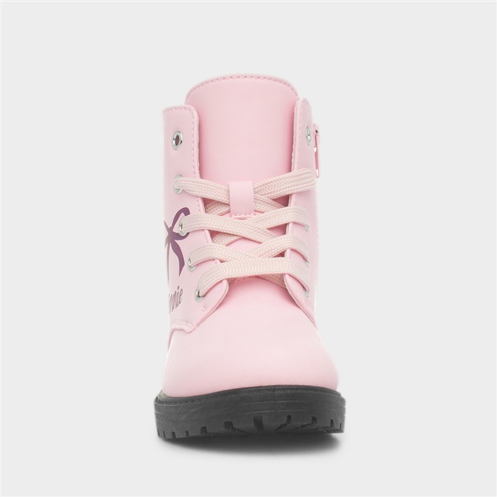 Pink Kids Character Lace Up Boot