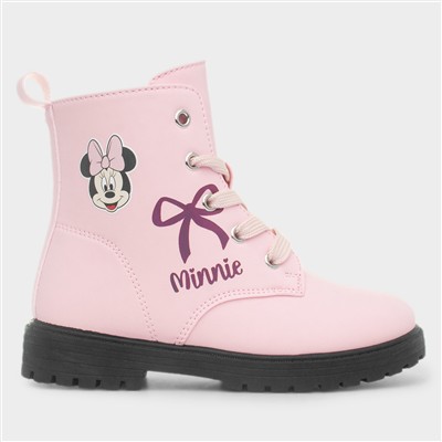Pink Kids Character Lace Up Boot