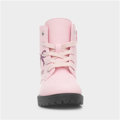 Pink Kids Character Lace Up Boot
