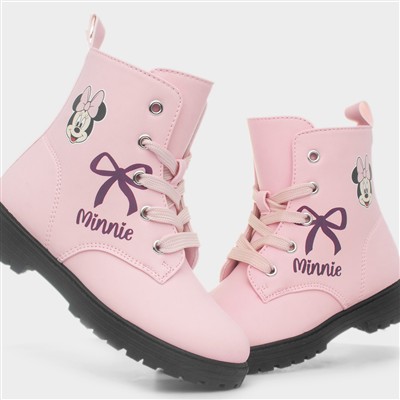 Pink Kids Character Lace Up Boot