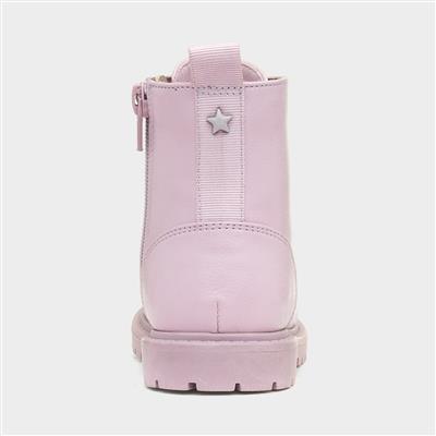 Evelyn Girls Lilac Ankle Boot