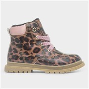 Walkright Emery Girls Leopard Lace Up Ankle Boot (Click For Details)