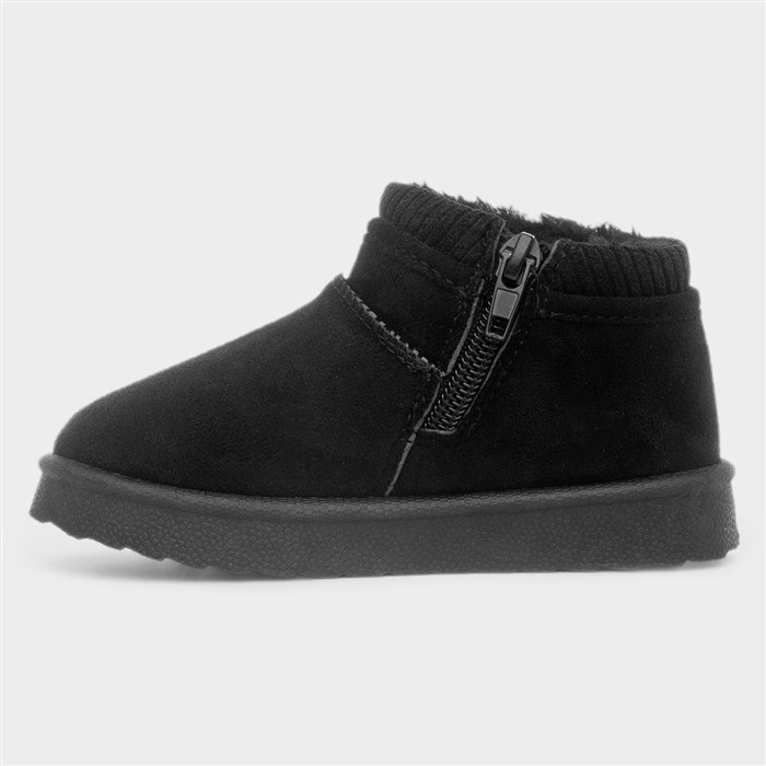 Laurel Girls Black Ankle Slip On Boot