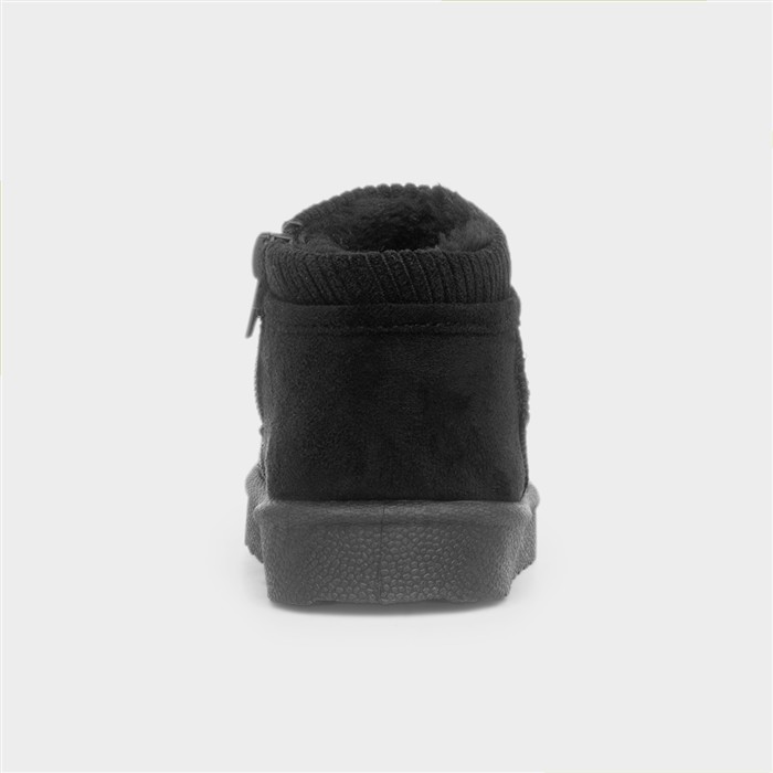 Laurel Girls Black Ankle Zip Up Boot