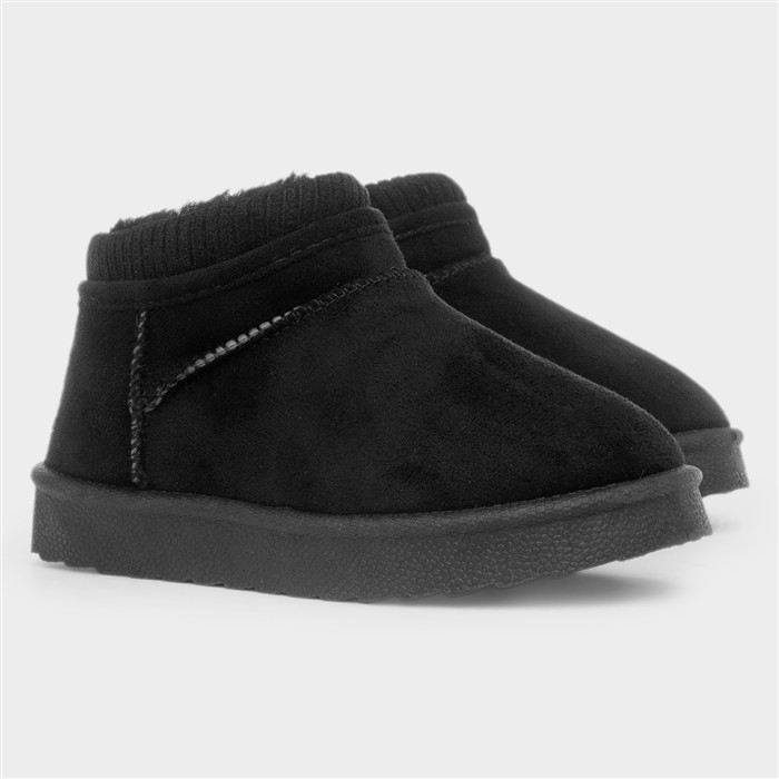 Laurel Girls Black Ankle Slip On Boot
