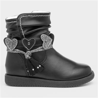 Girls Black Ankle Boot