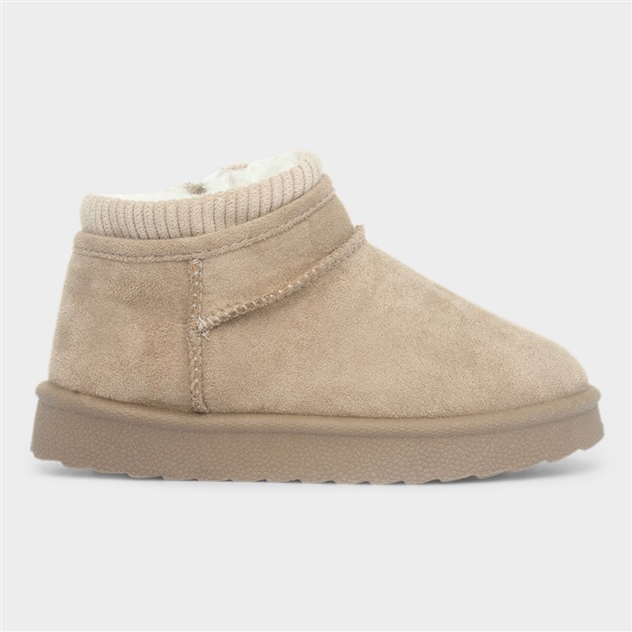 Laurel Girls Taupe Ankle Slip On Boot