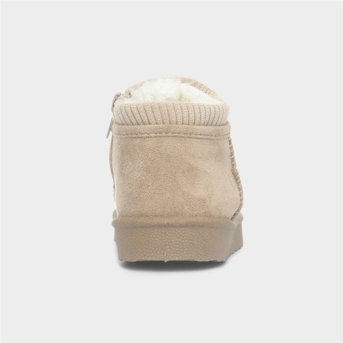 Laurel Girls Taupe Ankle Slip On Boot
