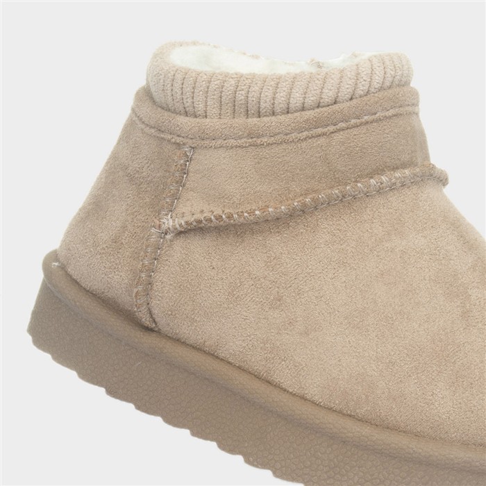 Laurel Girls Taupe Ankle Slip On Boot