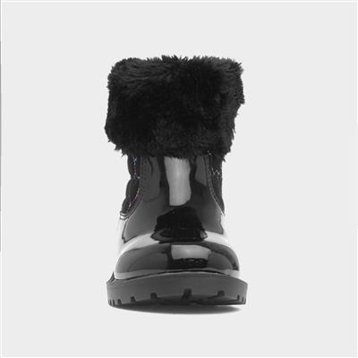 Cecily Girls Black Patent Boot