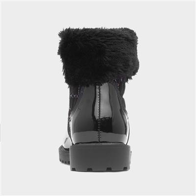 Cecily Girls Black Patent Boot
