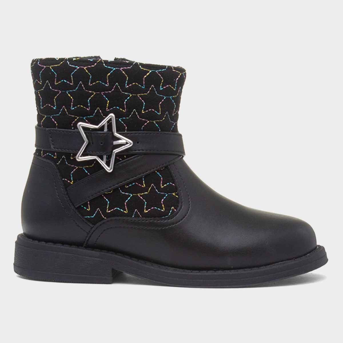 Leanne Girls Black Ankle Boot
