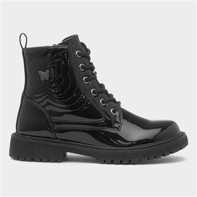Cornelia Girls Black Patent Ankle Boot