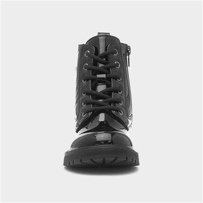 Cornelia Girls Black Patent Ankle Boot