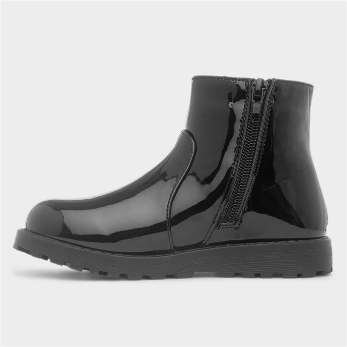 Catherine Girls Black Butterfly Boot