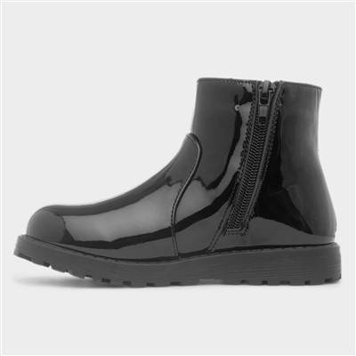 Catherine Girls Black Butterly Boot