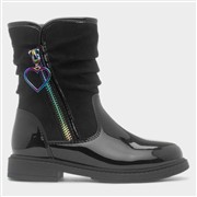 Walkright Rhoda Girls Black Patent Ankle Boot (Click For Details)