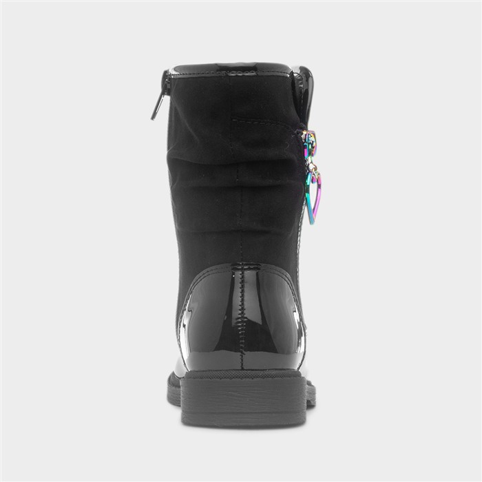 Rhoda Girls Black Patent Ankle Boot