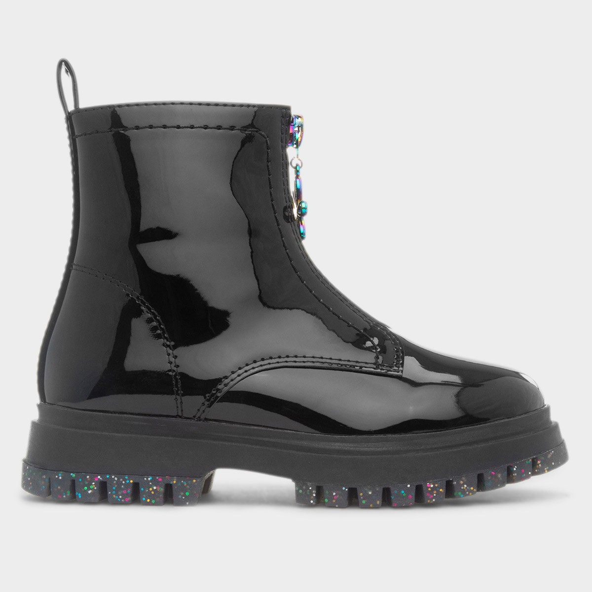 Cora Girls Black Patent Ankle Boot