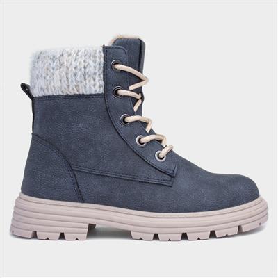 Liv Kids Navy Ankle Boot