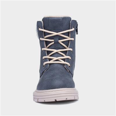 Liv Kids Navy Ankle Boot