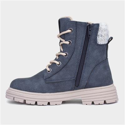 Liv Kids Navy Ankle Boot