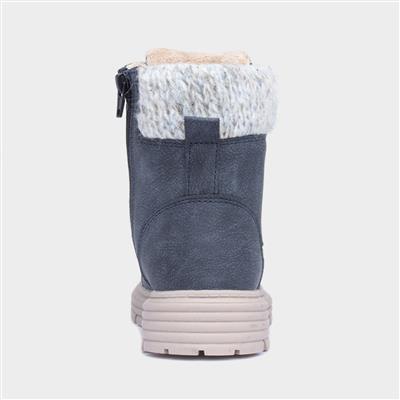 Liv Kids Navy Ankle Boot