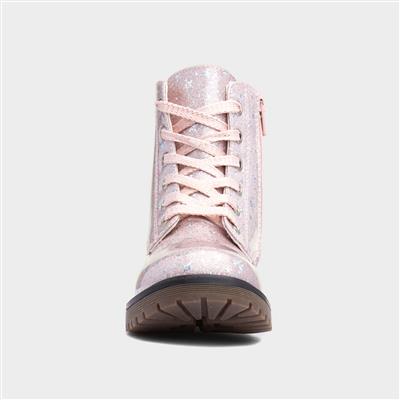 Leanne Girls Pink Glitter Boot