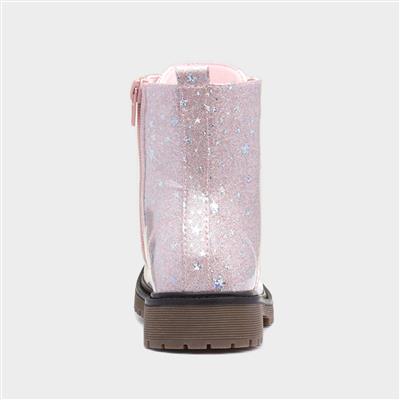 Leanne Girls Pink Glitter Boot
