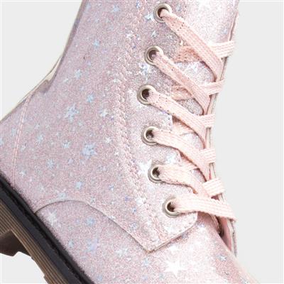 Leanne Girls Pink Glitter Boot