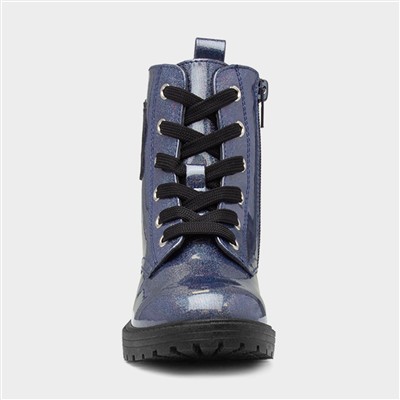 Kids Navy Ankle Boot