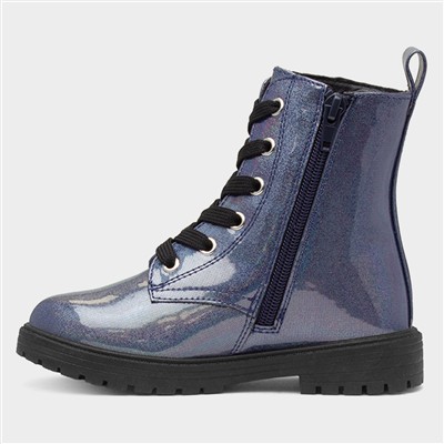 Kids Navy Ankle Boot