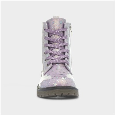 Willow Girls Purple Glitter Star Boot
