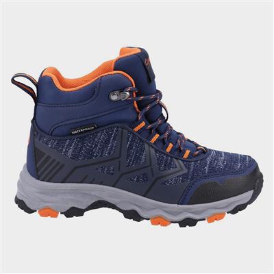 Coaley Kids Blue Lace Up Hiking Boots