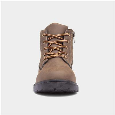 Boys Brown Lace Up Ankle Boot