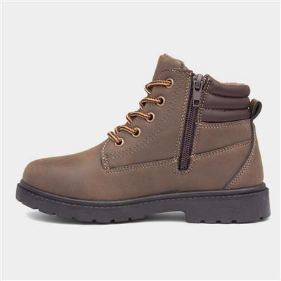 Boys Brown Lace Up Ankle Boot