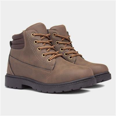 Boys Brown Lace Up Ankle Boot