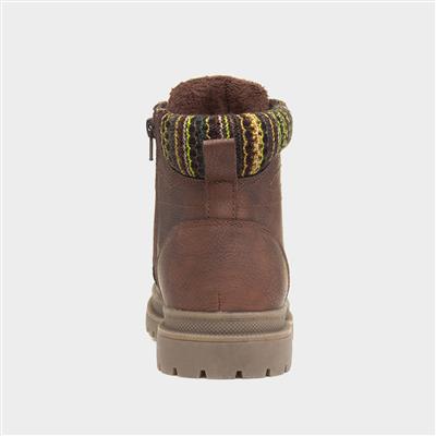 Arthur Kids Brown Zip Up Boot