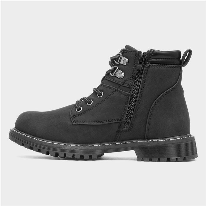 Jonny Boys Black Ankle Boot