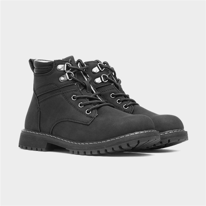 Jonny Boys Black Ankle Boot