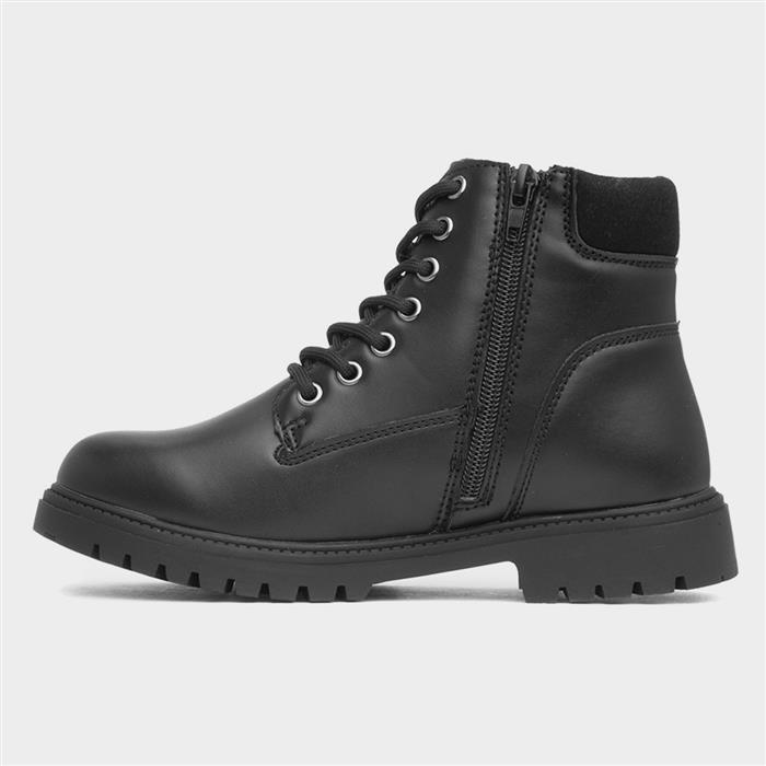 Jamie Boys Black Zip Ankle Boot
