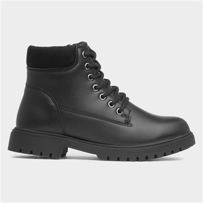 Jamie Boys Black Zip Ankle Boot